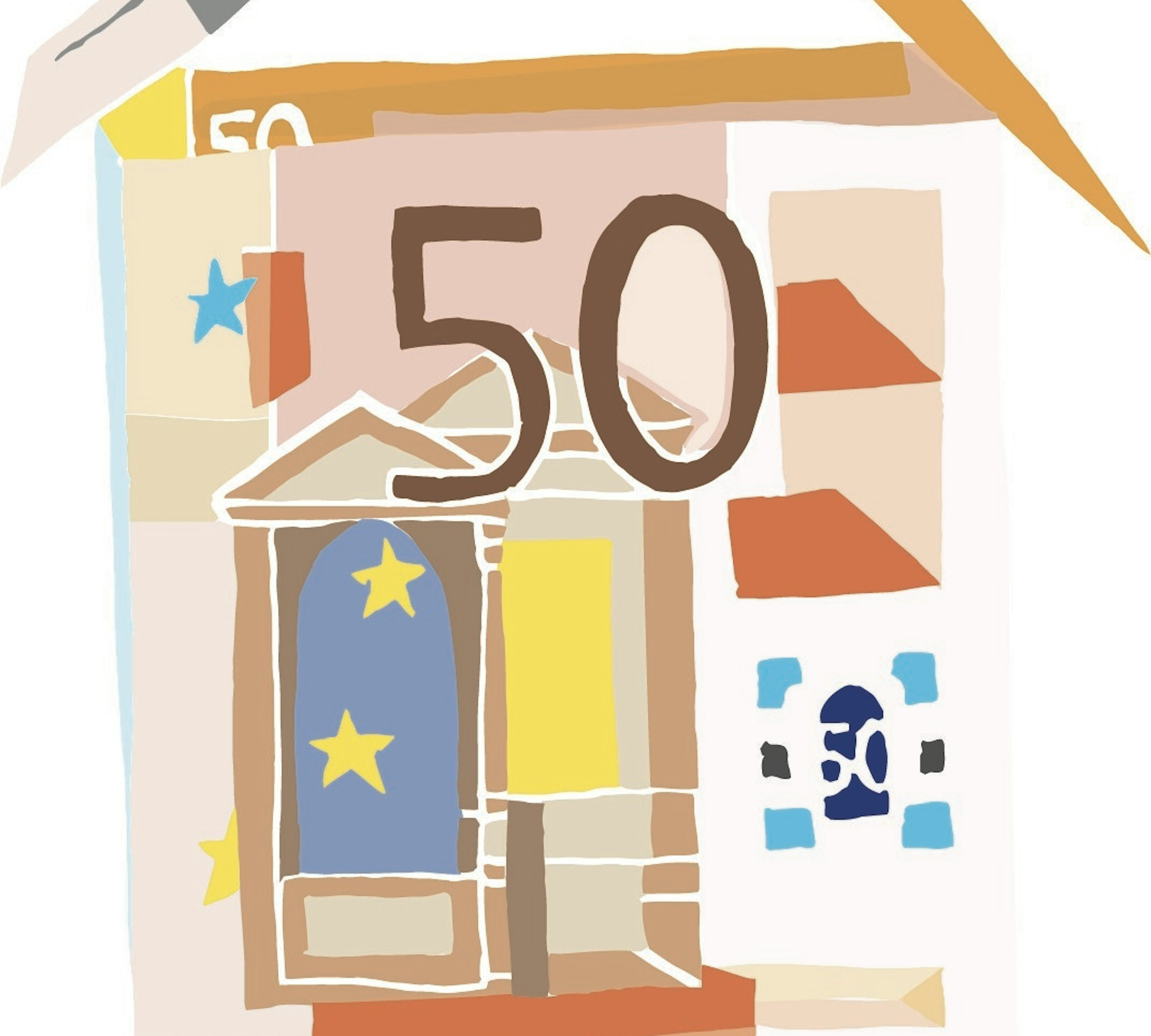 Munten briefjes euros